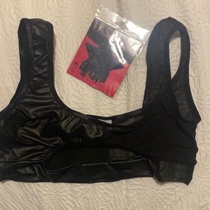 iHeartRaves Half Mesh Top